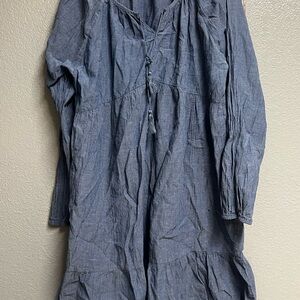 Time and Tru Denim Blue Long Sleeve Dress